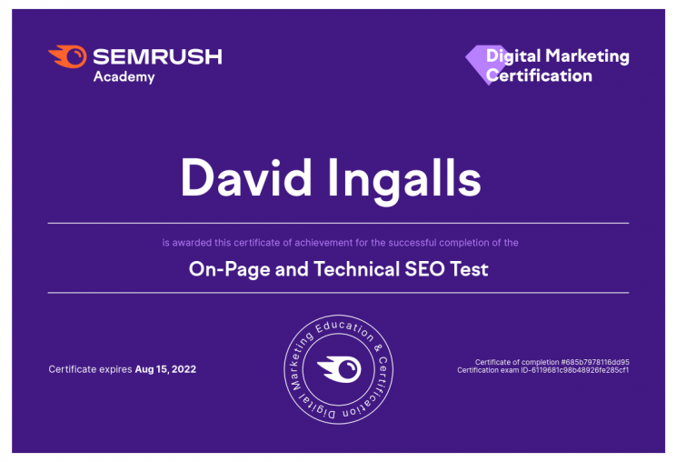 SEMrush On-Page and Technical SEO Test